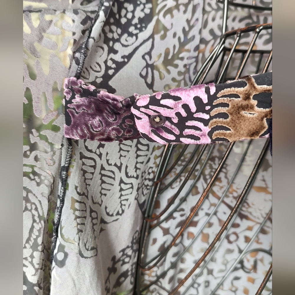 Picadilly Burnout Velvet Wrap Blouse - Picture 4 of 11